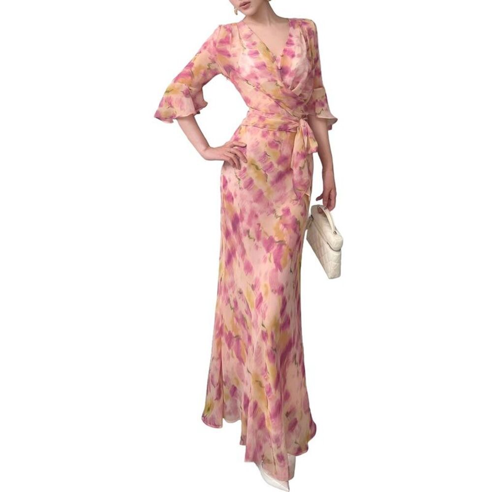 Burryco Womens Maxi Dress, Pink